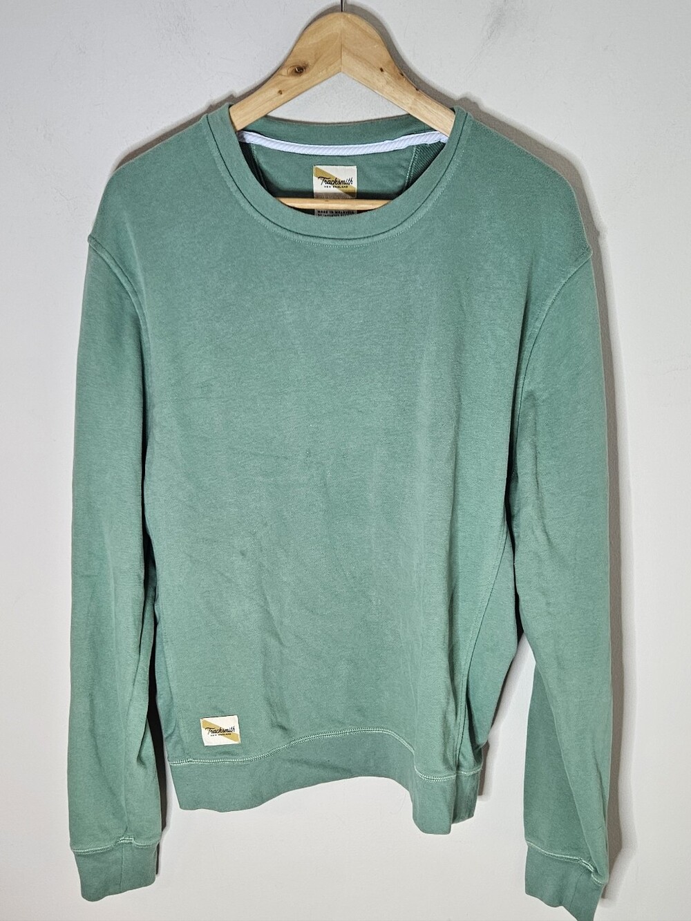 Tracksmith Trackhouse Crew Sweatshirt Cotton Blend Long Sleeve Women's Large L